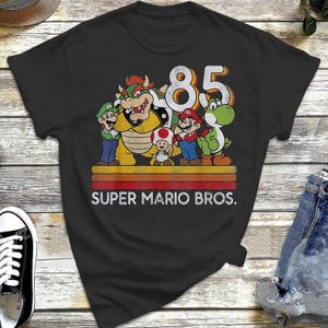 Super Mario Bros 85 Shirt,Super Mario Character Shirt,Super Mario Birthday Party Shirt,Mario & Friends Party Shirt,Personalized Mario Shirt