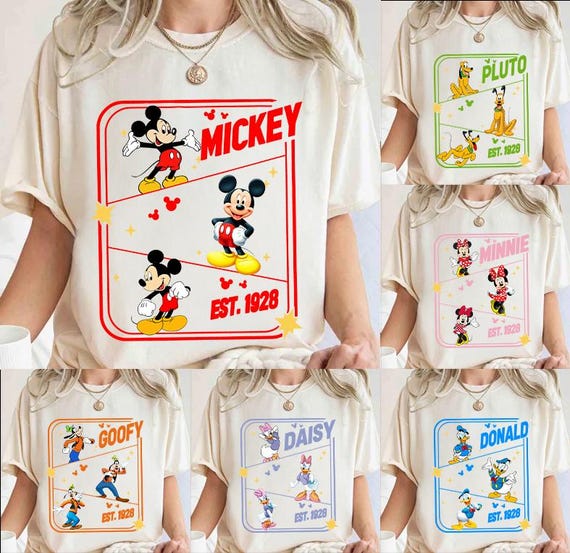 Mickey And Friends Sweatshirt And Shirt,Disney Character Sweatshirt,Donald Daisy Goofy Pluto,Disney Family Shirt,Disney Group Matching Shirt