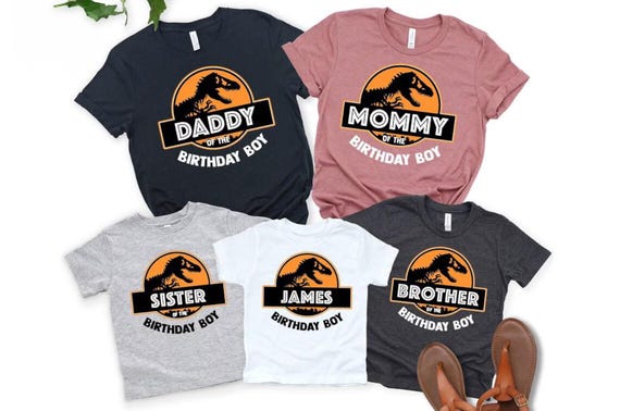 Jurassic Park Birthday Boy And Girl Shirt, Personalized Jurassic Park Family Birthday Shirt, Dinosaur Birthday Shirt, Custom Dinosaur Shirt
