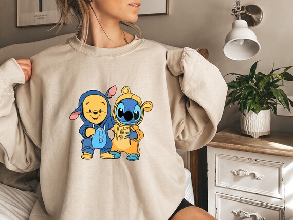 Winnie The Pooh And Stitch Shirt, Stitch Shirt, Pooh Bear Shirt, Matching Friends Shirt, Besties Shirt, Friends Trip Shirt, Stitch Kids
