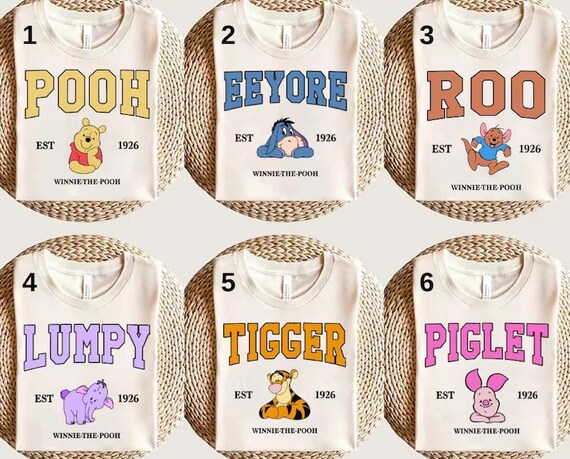 Winnie the Pooh Friends Est. Shirt, Winnie the Pooh Shirt,The Pooh Family Shirt,Pooh Friends Matching Shirt,Winnie The Pooh Birthday Shirt