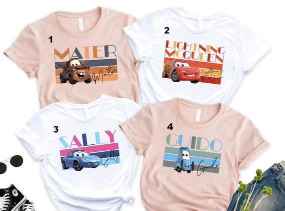 Disney Cars Family Shirt,Disney Cars Character Shirt,Cars Birthday Party Shirt,Disney Cars Party Shirt,Disney Mcqueen and Friends Sweatshirt