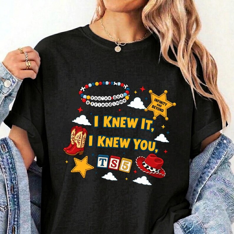Retro I Knew It I Knew You Were Turning 5 Shirt, Swifts and Toy Story 5 Shirt, Disneyland Swifts Toy Story 5 Birthday,Toy Story Birthday tee image 5