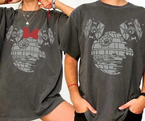 Mickey And Minnie Death Star Shirt, Star Wars Shirt, Disney World Shirt, Star Wars Gift, Star Wars Disney Couple Shirt