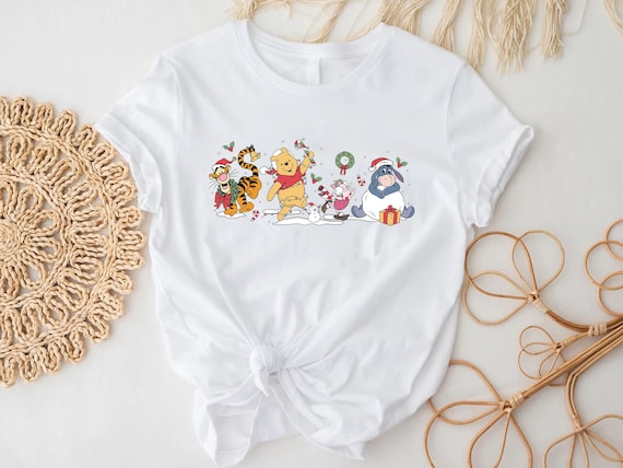 Winnie The Pooh Christmas Lights Shirt, Pooh bear and Friends Xmas Tee, Disney Pooh Friends Tee, Eeyore Tigger Piglet Gifts