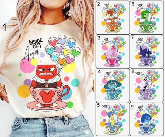 Inside Out Characters Shirts, Inside Out 2 Cup Shirt, Inside Out Group Matching, Disneyland Trip Shirt, Inside Out Family Party Shirt