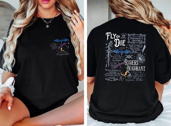 Fourth Wing Shirt, Fly or Die Shirt, Basgiath War College Dragon Rider Tee, Violet Sorrengail, Fantasy Book Lover Riders Quandrant