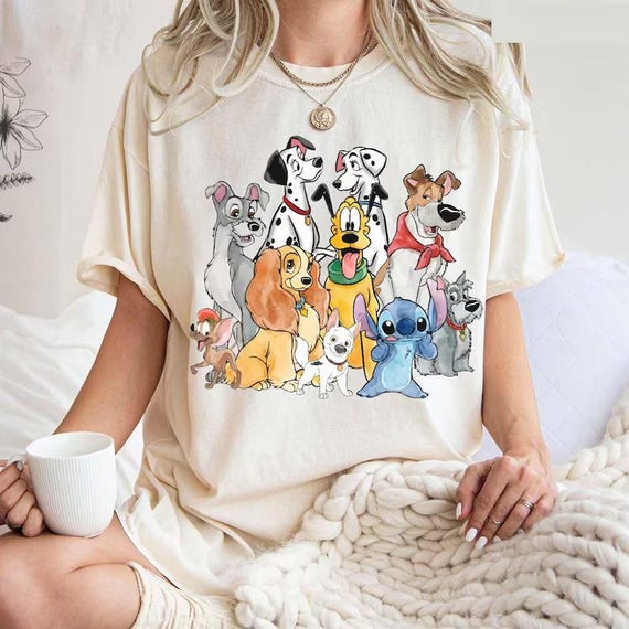 Disney Dogs Shirt, Dog Lovers Shirt, Cute Disney Dogs Tee, Disney Pets Movie Dogs Group Tee, Disneyland Family Matching Tee