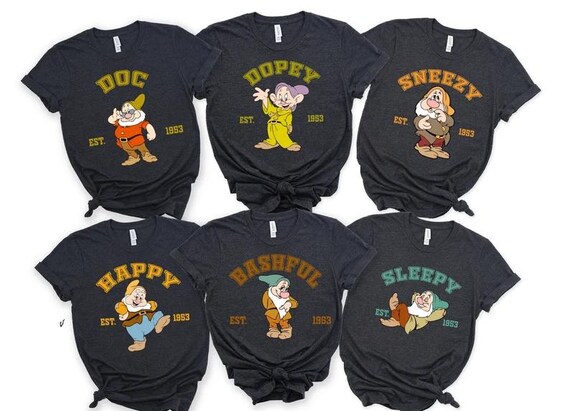 Seven Dwarfs Shirts, Seven Dwarfs,7 Dwarfs Costume Shirt,Birthday Party Shirt, Disney Group Shirts, Snow White,Disney Family Shirt,7 dwarfs