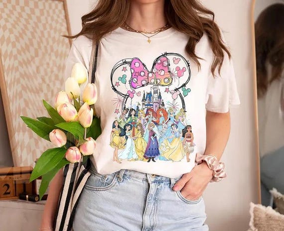 Disney Princess Castle Shirt, Watercolor Princess Shirt, Disney Trip Shirt, Disney Princess Shirt, Disneyworld Princess Girls Trip Shirt