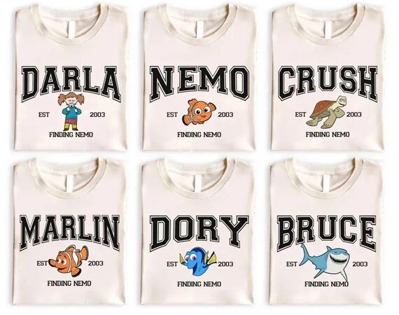 Finding Nemo Family Shirt,Finding Nemo Character Shirt,Finding Nemo Birthday Party Shirt,Finding Nemo Party Shirt,Personalized Finding Nemo