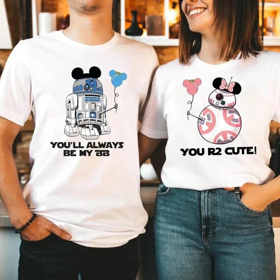 Retro Disney Star Wars Characters T-shirt, R2D2 Bb8 Balloon Shirts, Disneyworld Shirt, Disneyland Family Trip Shirt, Birthday Gift Tee