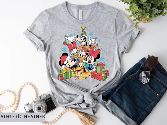 Vintage Mickey And Friends Christmas Shirt, Disney Christmas Shirt, Mickey Holiday Lights Shirt, Disney Family Matching Christmas Shirt