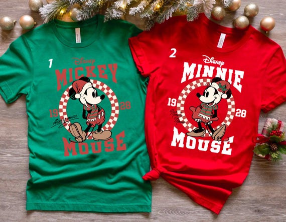 Disney Mickey Minnie Christmas Shirt, Custom Disney Family Christmas Shirt, Mickey Christmas, Christmas Family Shirt, Disneyland Christmas