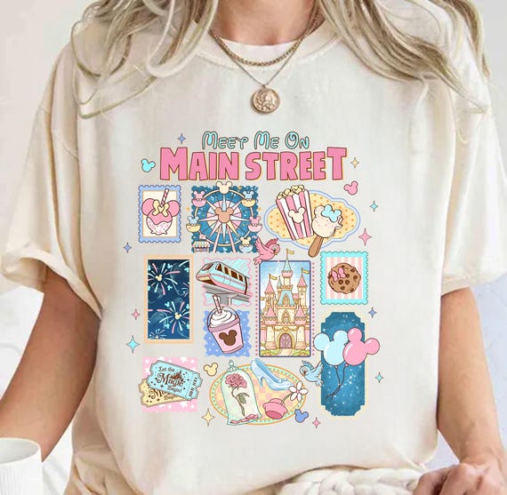 Disney Meet Me On Main Street Shirt, Main Street Park Shirt, Disneyworld Trip Shirt, Disney Couple Shirt, Family Matching Shirt