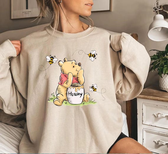 Vintage Pooh Shirt And Sweatshirt, Winnie The Pooh Sweatshirt, Honey Winnie The Pooh Sweater, Disney Trip Shirt,Disney Family Matching Shirt