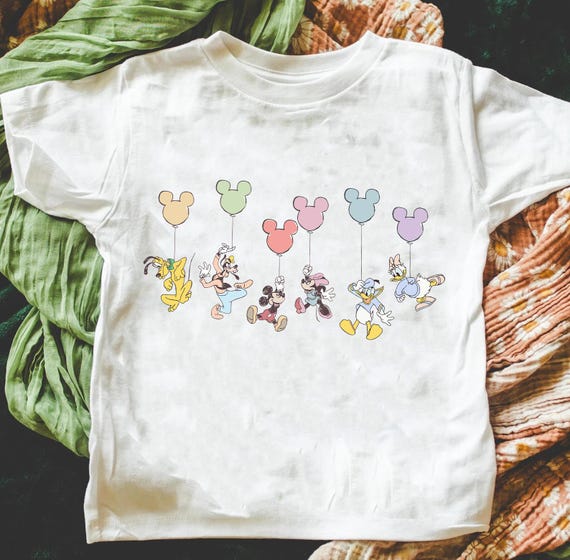 Mickey And Friends Balloon Shirt, Disney Family Trip Tee, Disneyland 2025 Shirt, Matching Disney Vacation Tee, Mouse Balloon Tee