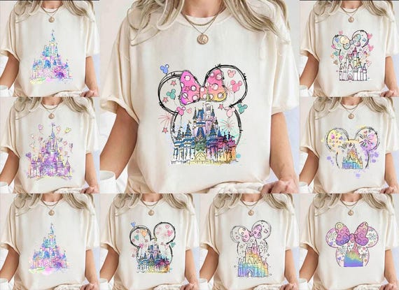 Disney Magic Kingdom Castle Shirt ,Disney WaterColor Castle Shirt, Disney Family Shirt, Disneyworld Shirt, Magic Kingdom Family Trip Shirt