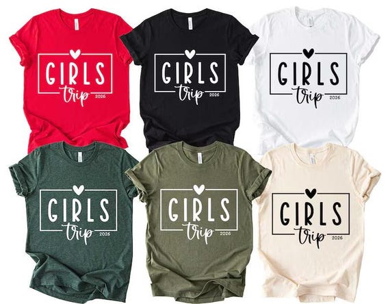 Girls Trip Shirt, Girls Vacation Shirts, Girls Trip 2026 sweatshirt, Girls Trip Tshirt, Girls Trip Gifts, Great Memories | Road Trip