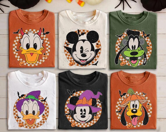 Disney Halloween All Characters Shirts, Mickey And Friends Halloween Shirt, Halloween Party Shirt, Disney Family Halloween Shirts