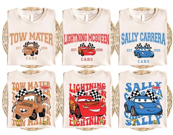 Disney Cars All Character Shirt,Lightening McQueen Shirt, Cars Sally Shirt, Disney Family Trip Shirt, Disneyland Vacation Tee, Mater Shirt