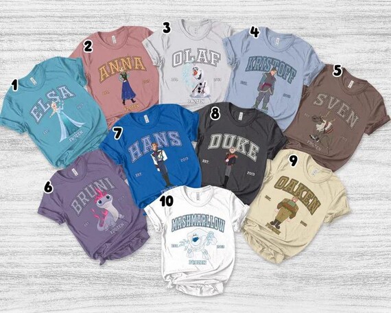 Frozen Characters Shirt, Family Trip Tee, Vacation Gift for Fans, Disneyland Shirt, Disney World Shirts, Matching Family Shirt