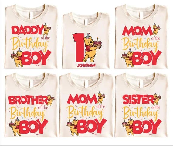 Disney Winnie The Pooh Birthday Shirt, Personalized Birthday Tee, Pooh Party Sweatshirt, Magic Kingdom Bday Tee, Pooh Birthday Boy T-shirt
