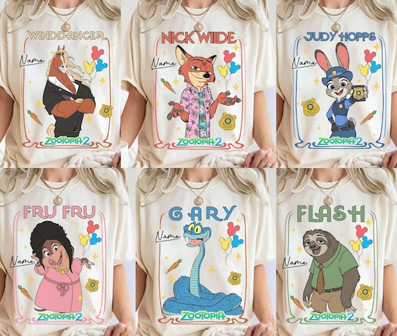Disney Zootopia 2 Est Movie Police Department Shirt, Judy Hopps Nick Wilde Gary De'Snake , Zootropolis, Disneyland Family 2025 Trip Shirt