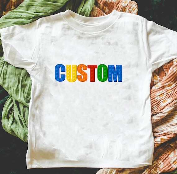 Custom Building Blocks Family Matching Shirts, Building Block Birthday Boy Girl Shirt, Bricks Birthday Shirt, Birthday Gift
