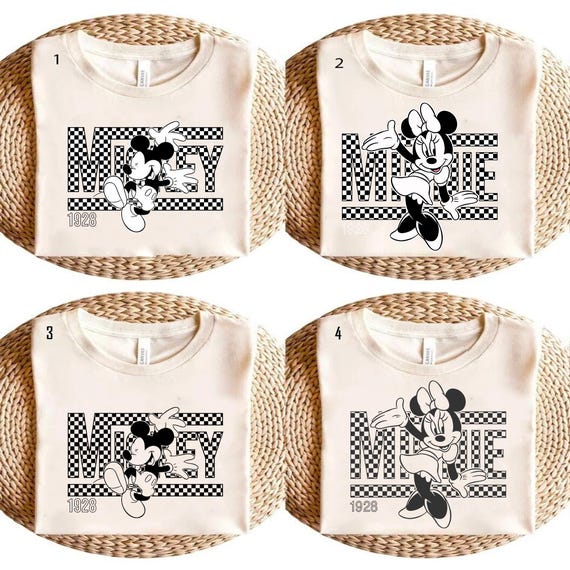 Retro Mickey Mouse&Minnie Mouse Shirt, Vintage Minnie Mouse Shirt, Disney Vacation Shirt, Disneyland Mickey Shirt, Magic Kingdom Tee