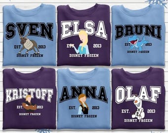 Frozen Characters Shirt, Family Trip Tee, Vacation Gift for Fans, Disneyland Shirt, Disney World Shirts, Matching Family Shirt