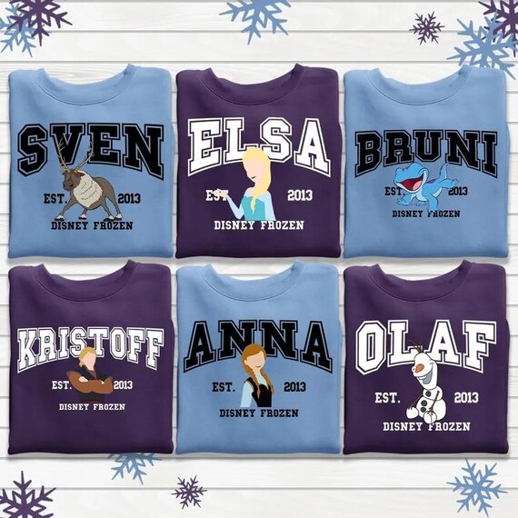 Frozen Characters Shirt, Family Trip Tee, Vacation Gift for Fans, Disneyland Shirt, Disney World Shirts, Matching Family Shirt