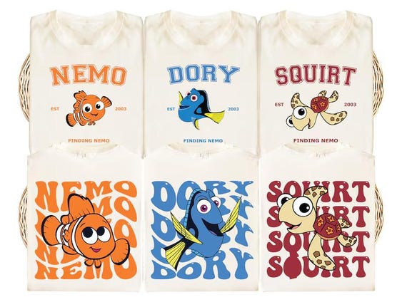 Disney Finding Nemo Shirt, Nemo and Friends T-Shirt, Finding Dory Tee, Crush and Squirt Sweatshirt, Pixar Nemo Matching Shirt