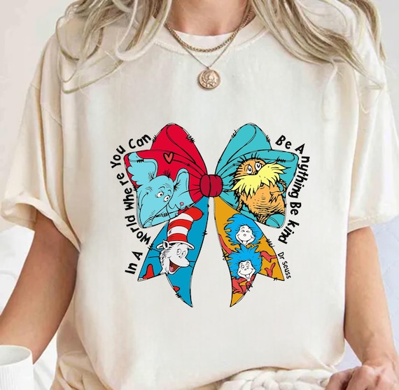 Read Across America T-shirt,Reading Day Shirt,Reading Friends Tee,Coquette Cartoon,Cat In The Hat,Cute Animal Book Characters Shirt For Kids