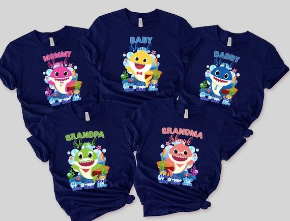 Baby Shark Custom Shirt, Custom Baby Shark, Baby Shark Birthday Shirt, Baby Shark Birthday Outfit, Family Shark Shirt, Baby Shark Family