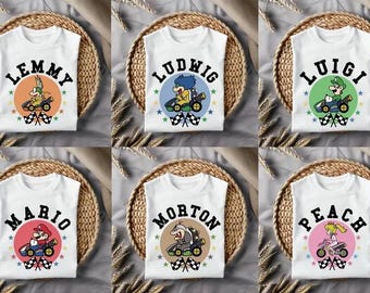 Mario Kart Shirt, Mario Kart Characters Shirt, Mario Character Shirt, Mario Family Shirt, Super Mario Gaming Shirt, Mario Shirt
