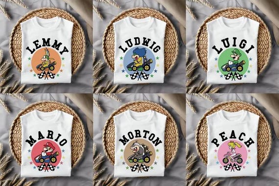 Super Mario Kart Shirt, Super Mario Character Shirt, Super Mario Family Shirt, Super Mario Gaming Shirt, Mario & Friends Shirt