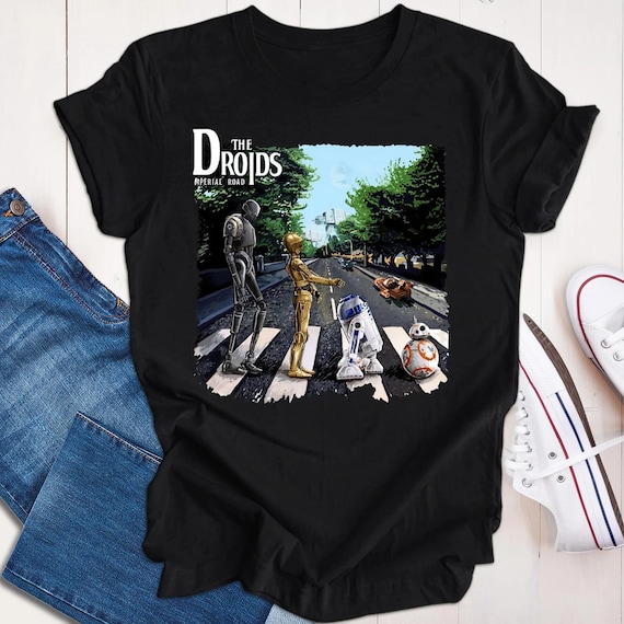 Star Wars T-shirt, Droids Abbey Road, Cute Starwars Characters, StarWars Family, Star Wars Funny