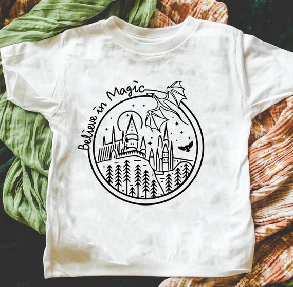 Believe In Magic Shirt, Dragon Shirt, Magical School Tee, Wizarding School Shirt, HP School Tshirt, Wizard School Shirt, Magic Dragon Tshirt
