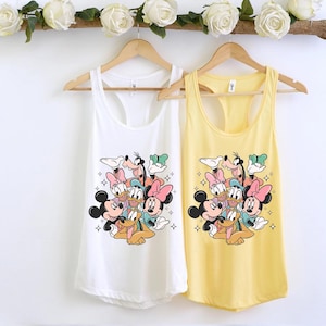 Disney Mickey Minnie Racerback, Mickey And Friends Tank Top, Disney Family Tank Top, Disneyland Tank Top,Disneyworld Womens Racerbacks