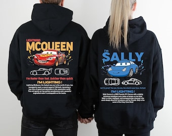 Lightning McQueen & Sally Sweatshirt: Cars Movie Matching Couple Shirts