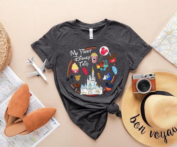 Disney 2025 Family Matching Shirt,My First Disney Trip Shirt, Disney Castle Mickey Minnie Shirt, Disney Vacation Tee, Disney Family Tee