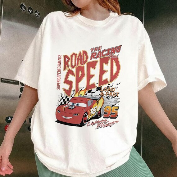 Disney Lightning McQueen Shirt, The Racing Road Speed Shirt, Disney Cars 95 Shirt, Retro McQueen Tee, Pixar Cars Shirt, Lightning McQueen