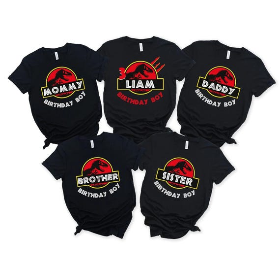 Jurassic Park Birthday Boy And Girl Shirt, Personalized Jurassic Park Family Birthday Shirt, Dinosaur Birthday Shirt, Custom Dinosaur Shirt