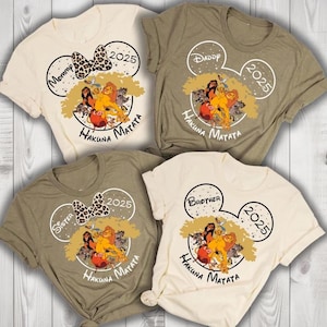 Hakuna Matata Shirt, Family Vacation, Custom Animal Kingdom 2025, Disney Lion King, Animal Kingdom Hakuna Matata, Disney Animal Kingdom