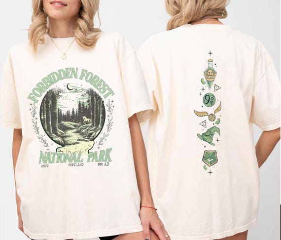 Forbidden Forest Wizard Shirt, National Park Wizard Shirt, Wizarding World Trip Shirt, Bookish Gift for Fan Shirt, 2 Side Universal Trip Tee