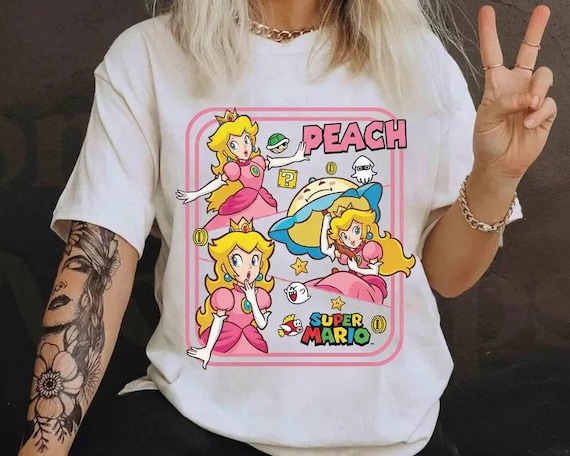 Super Mario Princess Peach Shirt,Party Mario Shirt,Super Mario Character Shirt,Super Mario Birthday Party Shirt,Mario & Friend Party Shirt