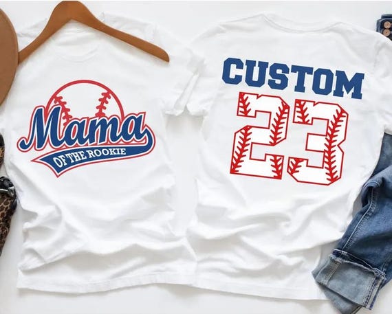 Custom Rookie Of The Year Birthday Shirt, Personalized Baseball Family Shirts, Baseball Mama Shirt, Custom Baseball Shirts, 1st Birthday Tee