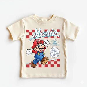 Koszulka z postacią z galaktyki Super Mario, Koszulka rodzinna Super Mario, Koszulka imprezowa Mario, Koszulka urodzinowa Super Mario, Koszulka imprezowa Mario i przyjaciele zdjęcie 4