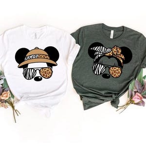 Animal Kingdom Safari Couple Shirts, Disney Mickey Minnie Safari Mode, Couple Shirt, Disney Safari Couple Shirts, Disney Couple Gift Tees
